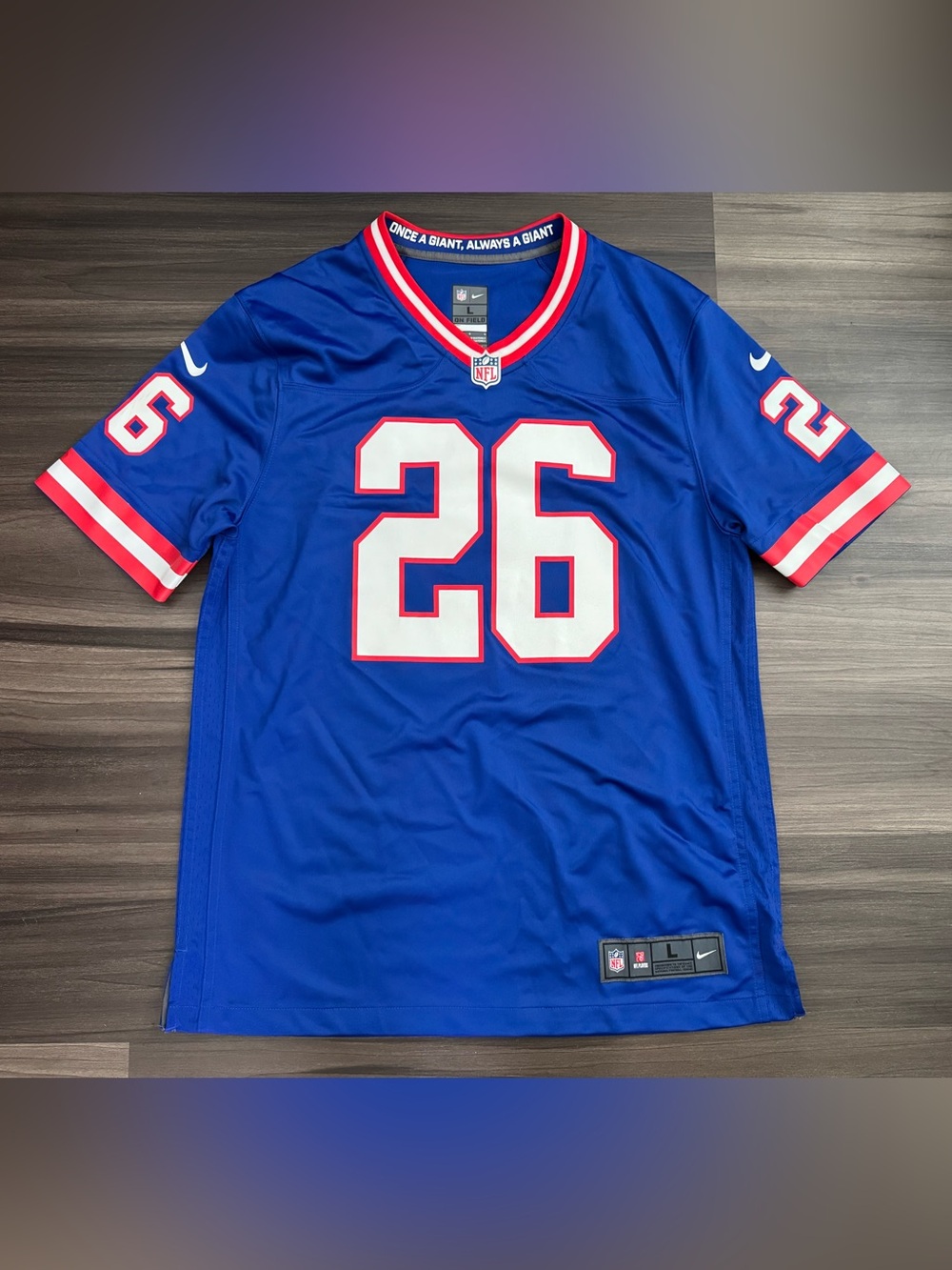 Nike New York Giants Saquon Barkley #26 NFL On Field Game Home Jersey Men’s L